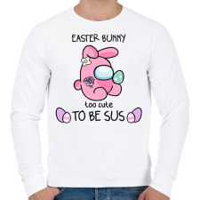 PRINTFASHION Húsvéti nyuszika - Férfi pulóver - Fehér férfi pulóver, kardigán