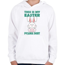 PRINTFASHION Húsvéti pizsim - Gyerek kapucnis pulóver - Fehér gyerek pulóver, kardigán