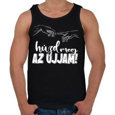 PRINTFASHION Húzd meg az ujjam - feketére - Férfi atléta - Fekete atléta, trikó