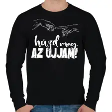 PRINTFASHION Húzd meg az ujjam - feketére - Férfi pulóver - Fekete férfi pulóver, kardigán