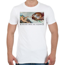 PRINTFASHION Húzd meg az ujjam! - Férfi póló - Fehér férfi póló