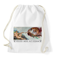 PRINTFASHION Húzd meg az ujjam! - Sportzsák, Tornazsák - Fehér tornazsák
