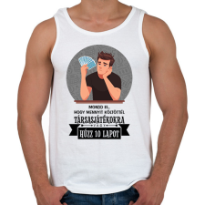 PRINTFASHION Hűzz 10 lapot - Férfi atléta - Fehér atléta, trikó