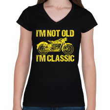 PRINTFASHION I am Classic - Női V-nyakú póló - Fekete női póló