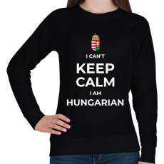 PRINTFASHION I AM HUNGARIAN - Női pulóver - Fekete