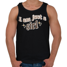 PRINTFASHION I am just a girl - Férfi atléta - Fekete