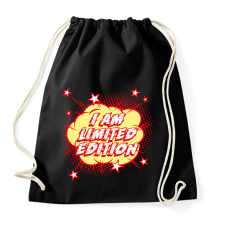 PRINTFASHION I am limited edition - Sportzsák, Tornazsák - Fekete tornazsák