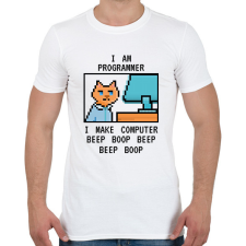 PRINTFASHION I am programmer (black) - Férfi póló - Fehér férfi póló