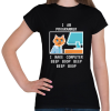 PRINTFASHION I am programmer (white) - Női póló - Fekete
