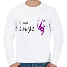 PRINTFASHION I am single - Férfi pulóver - Fehér férfi pulóver, kardigán