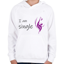 PRINTFASHION I am single - Gyerek kapucnis pulóver - Fehér gyerek pulóver, kardigán