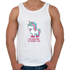 PRINTFASHION I am unicorn - Férfi atléta - Fehér