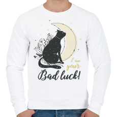 PRINTFASHION I am your bad luck - Férfi pulóver - Fehér