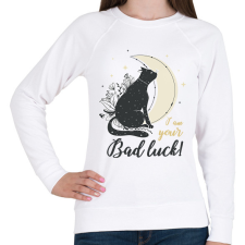 PRINTFASHION I am your bad luck - Női pulóver - Fehér női pulóver, kardigán