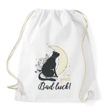 PRINTFASHION I am your bad luck - Sportzsák, Tornazsák - Fehér tornazsák