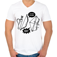 PRINTFASHION I am your father - Férfi V-nyakú póló - Fehér férfi póló