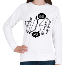 PRINTFASHION I am your father - Női pulóver - Fehér női pulóver, kardigán