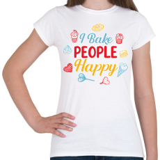PRINTFASHION I bake people happy - Női póló - Fehér
