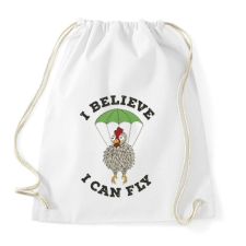 PRINTFASHION I believe I can fly - Sportzsák, Tornazsák - Fehér tornazsák
