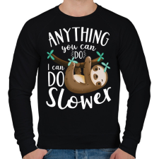 PRINTFASHION I can do slower - Férfi pulóver - Fekete férfi pulóver, kardigán