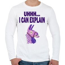 PRINTFASHION I CAN EXPLAIN - Férfi hosszú ujjú póló - Fehér