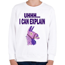 PRINTFASHION I CAN EXPLAIN - Gyerek pulóver - Fehér gyerek pulóver, kardigán