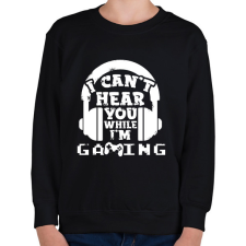 PRINTFASHION i cant hear - Gyerek pulóver - Fekete gyerek pulóver, kardigán