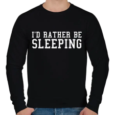 PRINTFASHION i'd rather be Sleeping - Férfi pulóver - Fekete férfi pulóver, kardigán