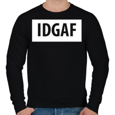 PRINTFASHION I Dont Give A Fuck logó - Férfi pulóver - Fekete férfi pulóver, kardigán