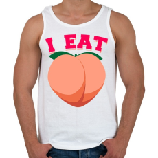PRINTFASHION I eat peach - Férfi atléta - Fehér