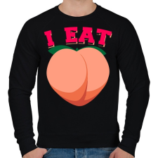 PRINTFASHION I eat peach - Férfi pulóver - Fekete férfi pulóver, kardigán