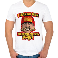 PRINTFASHION I fear no man - Férfi V-nyakú póló - Fehér