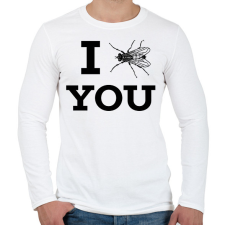 PRINTFASHION I FLY YOU - Férfi hosszú ujjú póló - Fehér férfi póló