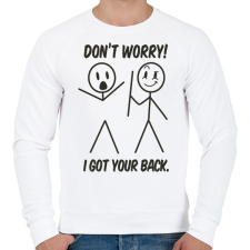 PRINTFASHION I got your back - Férfi pulóver - Fehér férfi pulóver, kardigán