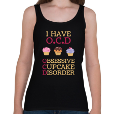 PRINTFASHION I have O.C.D  - Női atléta - Fekete női trikó