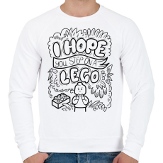 PRINTFASHION I hope you step on a lego - Férfi pulóver - Fehér