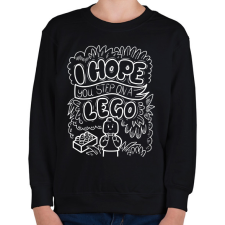 PRINTFASHION I hope you step on a lego - Gyerek pulóver - Fekete gyerek pulóver, kardigán