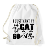 PRINTFASHION I just want to pet my cat and go to sleep - Sportzsák, Tornazsák - Fehér
