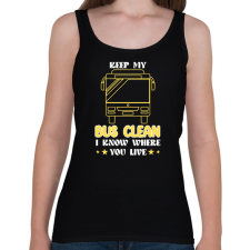 PRINTFASHION I know where you live - Női atléta - Fekete női trikó