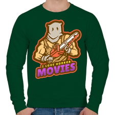 PRINTFASHION I like horror - Férfi pulóver - Sötétzöld férfi pulóver, kardigán