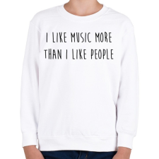 PRINTFASHION I like music... - Gyerek pulóver - Fehér gyerek pulóver, kardigán