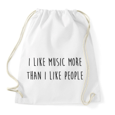 PRINTFASHION I like music... - Sportzsák, Tornazsák - Fehér tornazsák