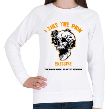 PRINTFASHION I like the pain - Női pulóver - Fehér női pulóver, kardigán