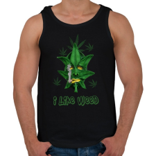 PRINTFASHION i like weed - Férfi atléta - Fekete atléta, trikó