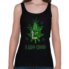 PRINTFASHION i like weed - Női atléta - Fekete női trikó