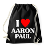PRINTFASHION I LOVE AARON PAUL - Sportzsák, Tornazsák - Fekete