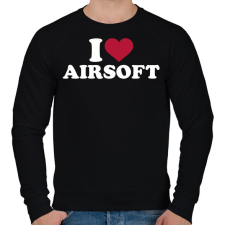 PRINTFASHION I love airsoft - Férfi pulóver - Fekete férfi pulóver, kardigán