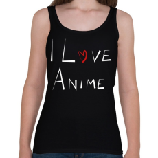 PRINTFASHION I love anime - Női atléta - Fekete