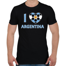 PRINTFASHION I love Argentina - Férfi póló - Fekete férfi póló