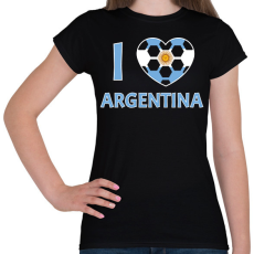 PRINTFASHION I love Argentina - Női póló - Fekete